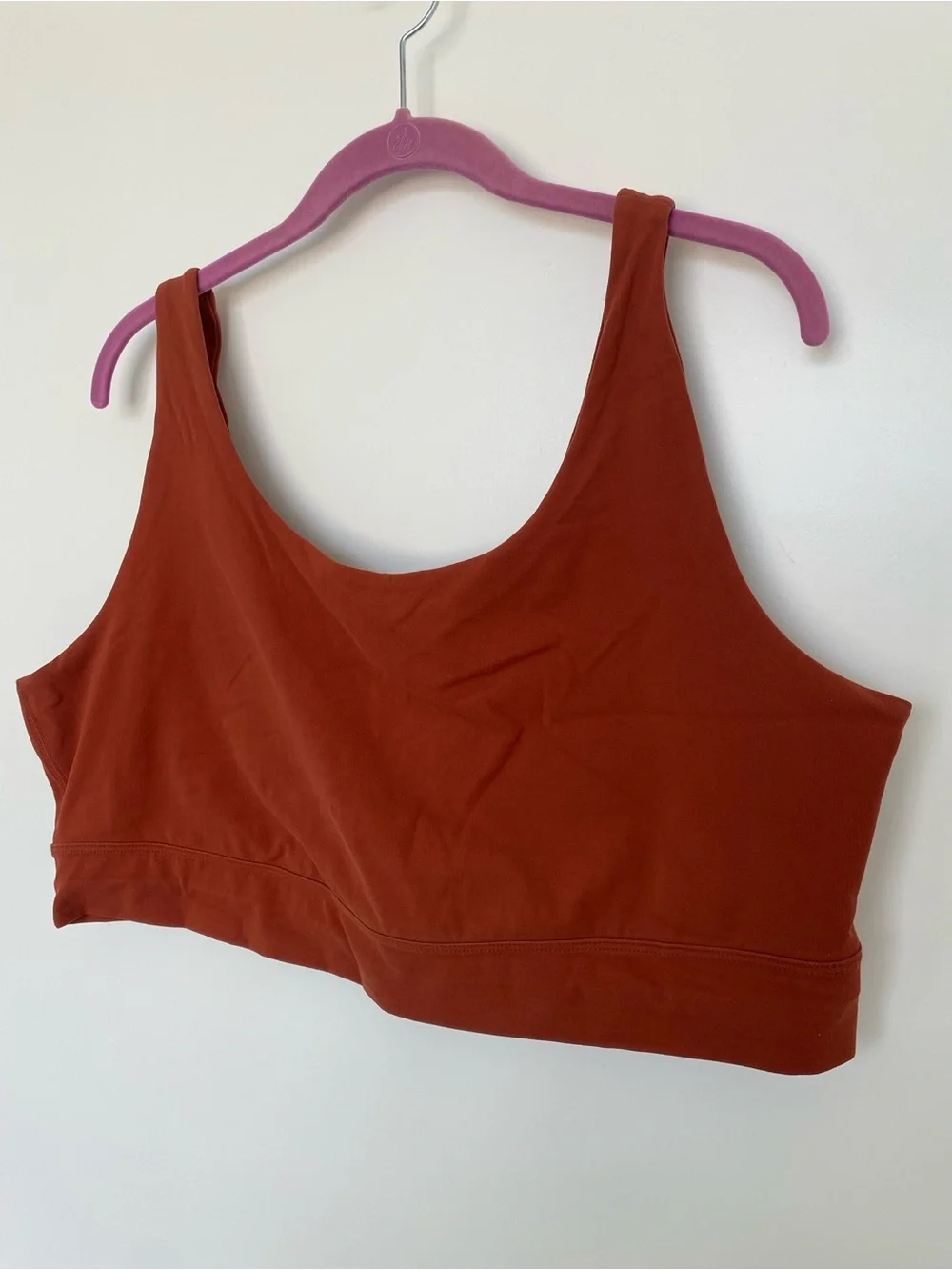 NIKE Women’s Sports Bra - Dri-FIT Cropped Yoga Tank - Burnt Orange Rust Size 2X